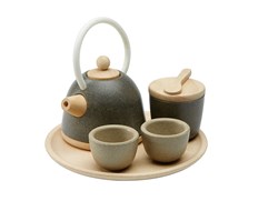 סט כלי תה קלאסי מעץ